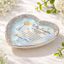 Load image into Gallery viewer, Personalized Heart Jewelry Dish Custom Name Gift for Bride
