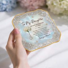 Load image into Gallery viewer, Personalized Lace Jewelry Dish Flower Butterfly Wedding Gift for Daughter
