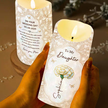 Load image into Gallery viewer, Personalized LED Candle Custom Name Gift for Daughter Wedding Day

