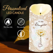 Load image into Gallery viewer, Personalized LED Candle Custom Name Gift for Daughter Wedding Day
