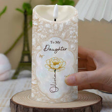 Load image into Gallery viewer, Personalized LED Candle Custom Name Gift for Daughter Wedding Day
