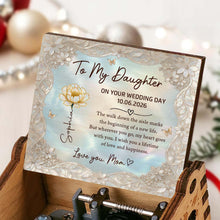 Load image into Gallery viewer, Personalized Music Box Custom Flower Design Gift for Daughter Wedding Day
