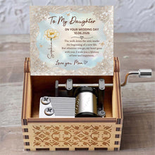 Load image into Gallery viewer, Personalized Music Box Custom Flower Design Gift for Daughter Wedding Day
