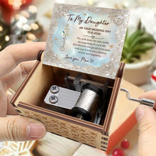 Load image into Gallery viewer, Personalized Music Box Custom Flower Design Gift for Daughter Wedding Day
