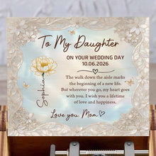 Load image into Gallery viewer, Personalized Music Box Custom Flower Design Gift for Daughter Wedding Day

