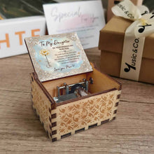 Load image into Gallery viewer, Personalized Music Box Custom Flower Design Gift for Daughter Wedding Day
