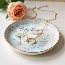 Load image into Gallery viewer, Personalized Ceramic Jewelry Dish Birth Month Flowers Gift for Daughter
