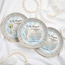 Load image into Gallery viewer, Personalized Ceramic Jewelry Dish Birth Month Flowers Gift for Daughter
