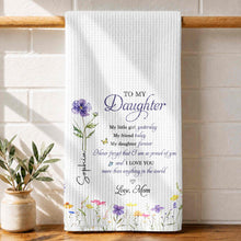 Load image into Gallery viewer, Personalized Kitchen Towel Birth Month Flowers Gift for Daughter
