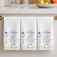 Load image into Gallery viewer, Personalized Kitchen Towel Birth Month Flowers Gift for Daughter
