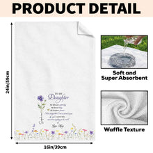 Load image into Gallery viewer, Personalized Kitchen Towel Birth Month Flowers Gift for Daughter
