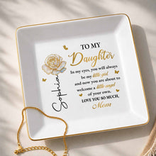 Load image into Gallery viewer, Personalized Ceramic Jewelry Dish Custom Name Gift for Daughter
