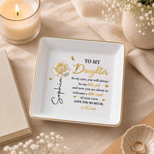 Load image into Gallery viewer, Personalized Ceramic Jewelry Dish Custom Name Gift for Daughter
