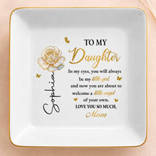 Load image into Gallery viewer, Personalized Ceramic Jewelry Dish Custom Name Gift for Daughter
