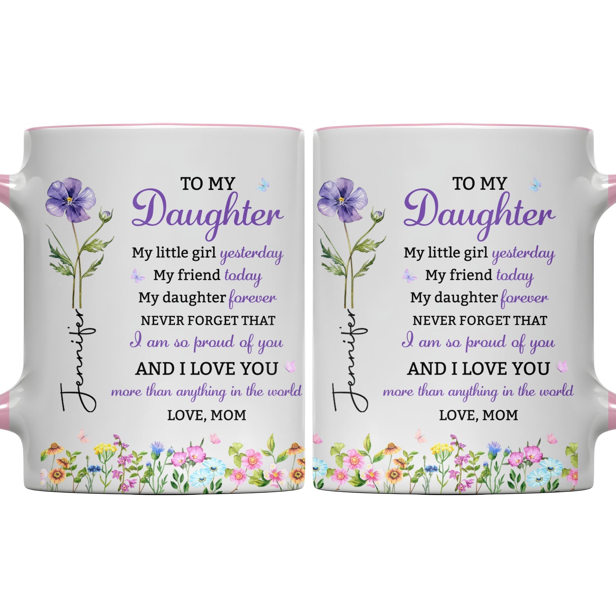 Personalized Accent Mug Custom Name Gift for Daughter