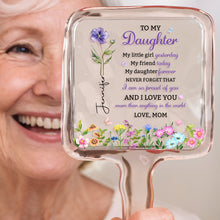 Load image into Gallery viewer, Personalized Handheld Mirror Custom Birth Month Flowers Gift for Daughter
