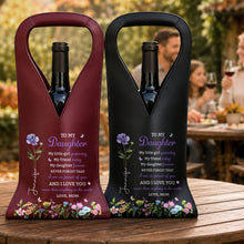 Load image into Gallery viewer, Personalized Leather Wine Bag Custom Name Gift for Daughter
