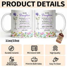 Load image into Gallery viewer, Personalized Floral Butterfly Coffee Mug Custom Gift for Daughter
