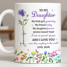 Load image into Gallery viewer, Personalized Floral Butterfly Coffee Mug Custom Gift for Daughter
