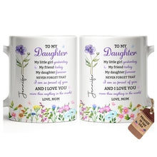 Load image into Gallery viewer, Personalized Floral Butterfly Coffee Mug Custom Gift for Daughter
