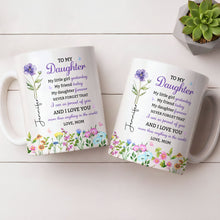 Load image into Gallery viewer, Personalized Floral Butterfly Coffee Mug Custom Gift for Daughter
