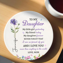 Load image into Gallery viewer, Personalized Birth Flower Coaster Custom Gift for Daughter

