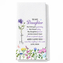 Load image into Gallery viewer, Personalized Kitchen Towel Custom Name Gift for Daughter
