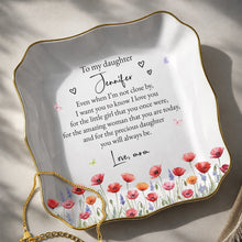 Load image into Gallery viewer, Personalized Lace Square Jewelry Dish Custom Name Gift for Daughter
