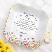 Load image into Gallery viewer, Personalized Lace Square Jewelry Dish Custom Name Gift for Daughter
