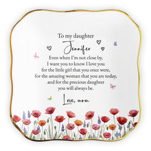 Load image into Gallery viewer, Personalized Lace Square Jewelry Dish Custom Name Gift for Daughter
