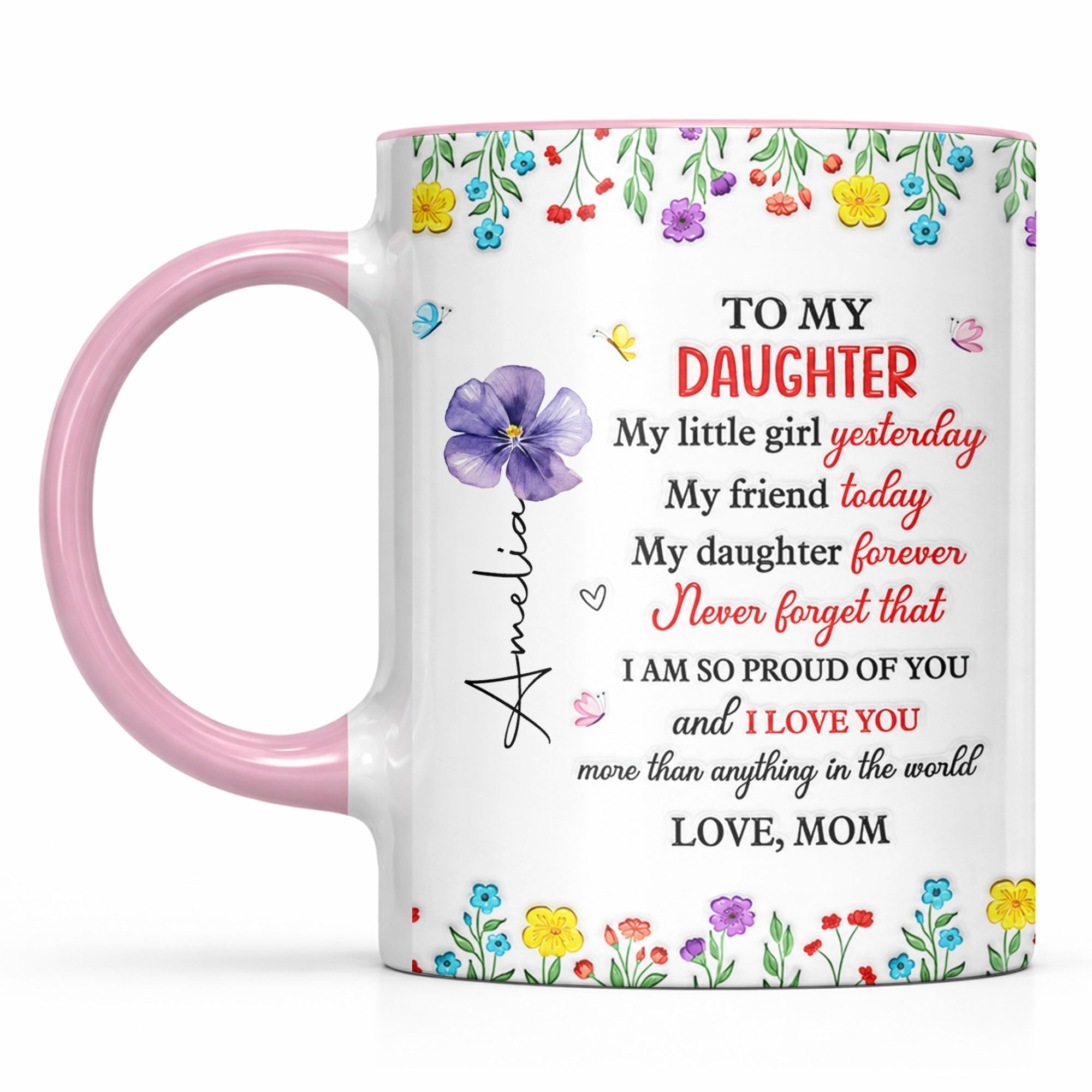 Personalized Accent Mug Custom Name Gift for Daughter
