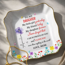 Load image into Gallery viewer, Personalized Lace Jewelry Dish Custom Name Gift for Daughter
