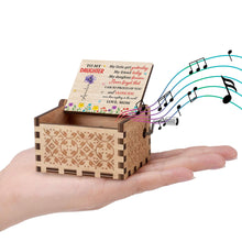 Load image into Gallery viewer, Custom Wooden Music Box with Birth Month Flowers for Daughter
