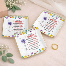 Load image into Gallery viewer, Personalized Ceramic Jewelry Dish Gift for Daughter - Floral Butterflies

