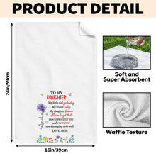 Load image into Gallery viewer, Personalized Kitchen Towel for Daughter Custom Message Gift
