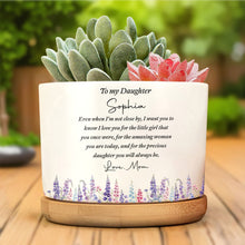 Load image into Gallery viewer, Personalized Ceramic Plant Pot Custom Message for Daughter
