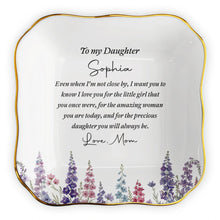 Load image into Gallery viewer, Personalized Lace Jewelry Dish Custom Name Gift for Daughter
