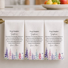 Load image into Gallery viewer, Personalized Kitchen Towel Birth Month Flowers Gift for Daughter
