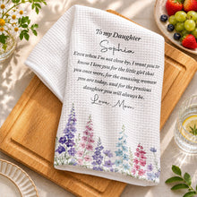 Load image into Gallery viewer, Personalized Kitchen Towel Birth Month Flowers Gift for Daughter
