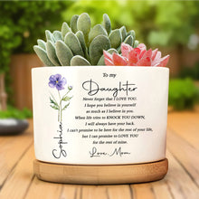Load image into Gallery viewer, Personalized Ceramic Plant Pot Custom Name Gift for Daughter
