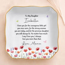 Load image into Gallery viewer, Personalized Lace Jewelry Dish Custom Name Gift for Daughter
