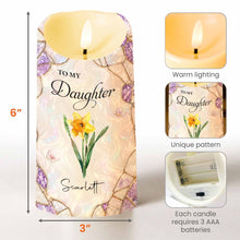 Load image into Gallery viewer, Personalized LED Candle Custom Flower Gift for Daughter
