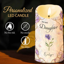 Load image into Gallery viewer, Personalized LED Candle Custom Flower Gift for Daughter
