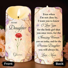 Load image into Gallery viewer, Personalized LED Candle Custom Flower Gift for Daughter
