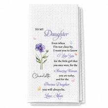 Load image into Gallery viewer, Personalized Kitchen Towel Custom Message Gift for Daughter
