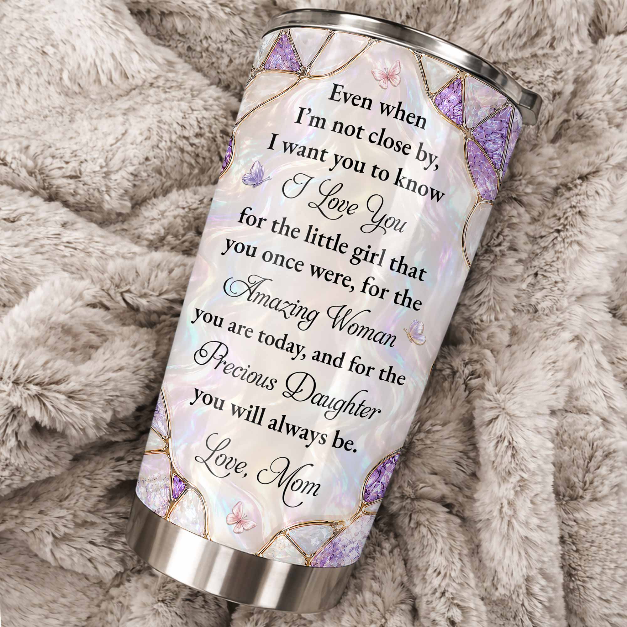 Personalized 20oz Stainless Steel Tumbler Custom Gift for Daughter