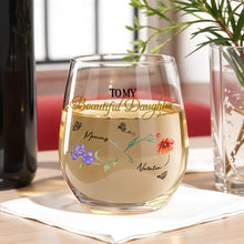 Load image into Gallery viewer, Personalized Stemless Wine Glass Custom Name for Daughter Gift
