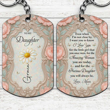 Load image into Gallery viewer, Personalized Stainless Steel Keychain for Daughter Gift

