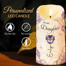 Load image into Gallery viewer, Personalized LED Candle Custom Birth Month Flowers Gift for Daughter

