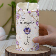 Load image into Gallery viewer, Personalized LED Candle Custom Birth Month Flowers Gift for Daughter

